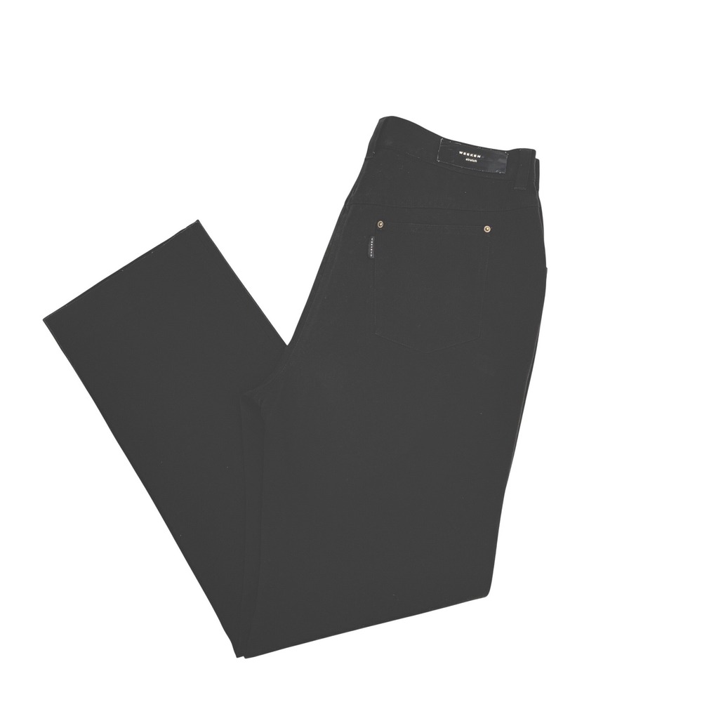 Weekend Max Mara Black Stretch Straight Leg Pants‎ Made in Italy Size 14